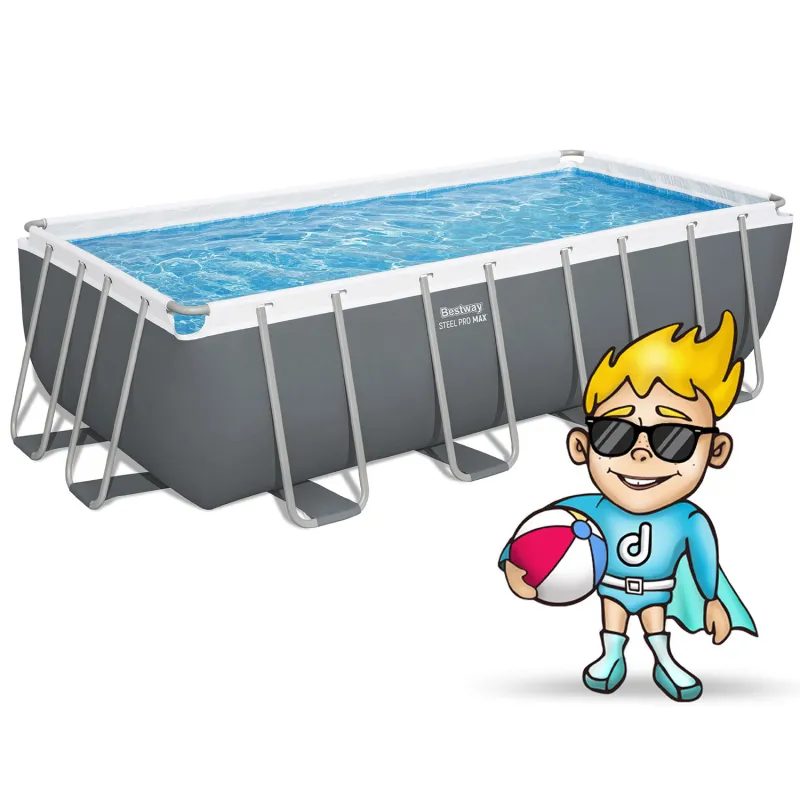 Bestway 56670 piscine tubulaire 488 x 244 x 122 cm 12en1, design élégant pour le jardin