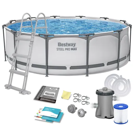 Piscine tubulaire 366 x 100 cm, ensemble 10en1 pour le jardin