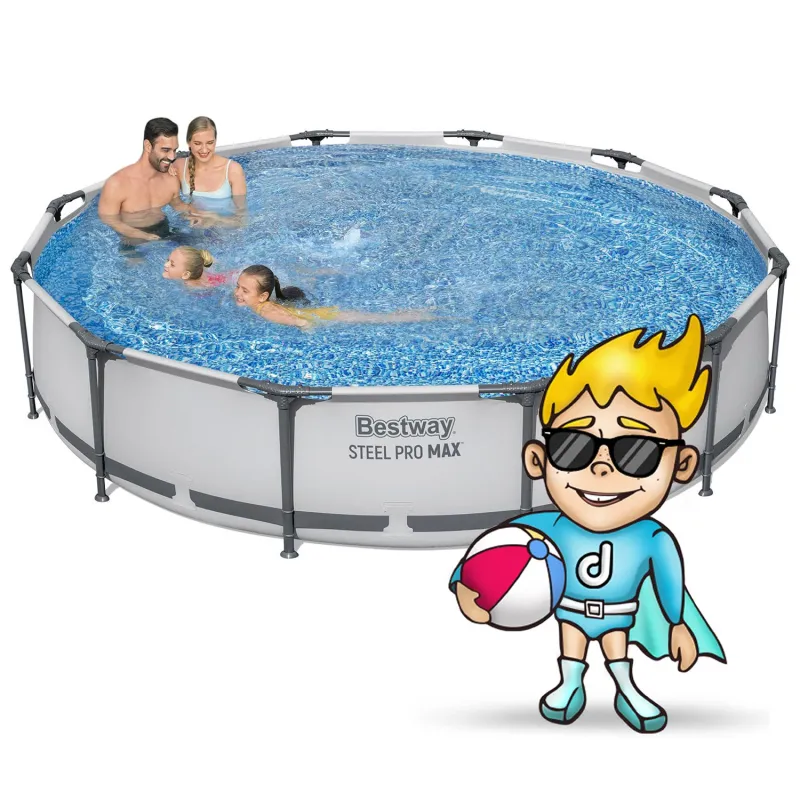 Piscine avec armature solide, facile à installer pour le plaisir d'été