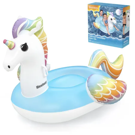 Licorne gonflable 155 x 119 cm, jouet aquatique coloré