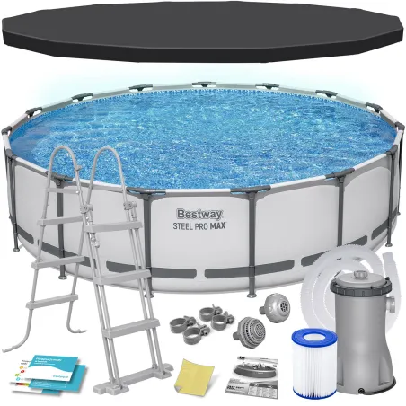 Piscine de jardin 457 x 107 cm ensemble 11 en 1 Bestway 56488 pour des journées ensoleillées