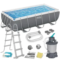 Bestway 404 x 201 x 100 cm piscine de jardin avec cadre 10-in-1 56442