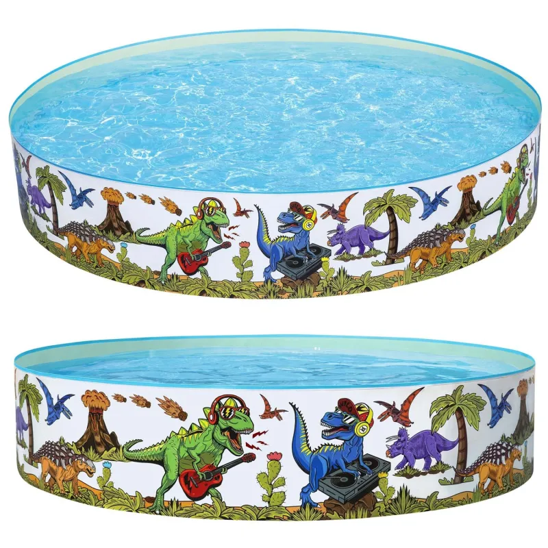 Piscine Jardin Dinosaures 244x46cm, parfaite pour s'amuser dehors