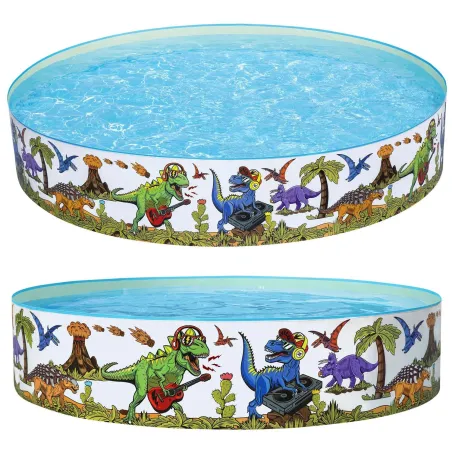 Piscine Jardin Dinosaures 244x46cm, parfaite pour s'amuser dehors