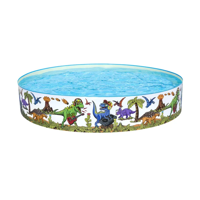 Piscine Jardin Dinosaures 244x46cm, colorée et amusante pour les enfants