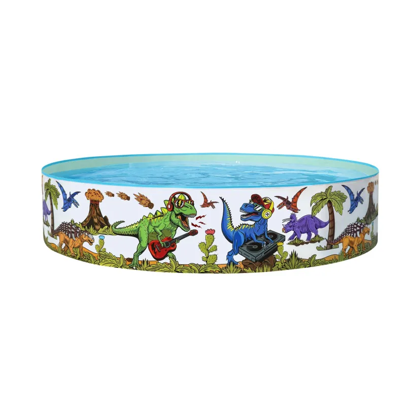 Piscine Jardin Dinosaures 244x46cm, idéale pour les activités d'été