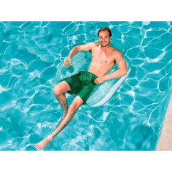 Bestway 43097 Fauteuil Gonflable Bleu pour Piscine, idéal pour les journées ensoleillées