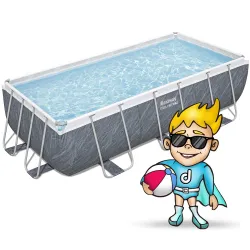 Piscine de Jardin 404 x 201 x 100 cm, idéale pour se détendre dans le jardin