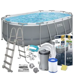 Piscine de jardin cadre 427 x 250 x 100 cm 11en1 Bestway 56620
