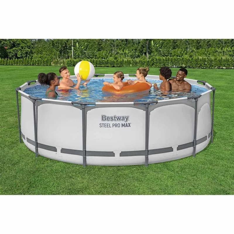 Piscine tubulaire bleue 366 x 100 cm, durable et élégante pour l'extérieur