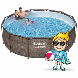 Piscine de Jardin bleue 366 x 100 cm, idéale pour les enfants et la famille