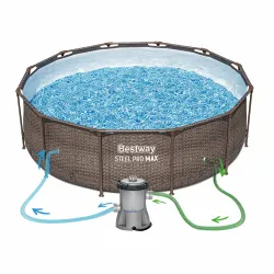 Piscine de Jardin 366 x 100 cm en PVC, durable et parfaite pour l'été