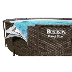 Idéal pour les journées d'été, piscine de jardin 366 x 100 cm pour le plaisir extérieur
