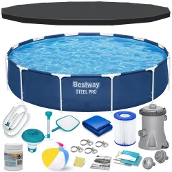 Piscine tubulaire 366 x 76 cm, ensemble 15-in-1 pour l'été