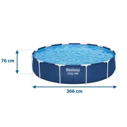 Piscine tubulaire adaptée aux enfants 366 x 76 cm pour le plaisir en famille
