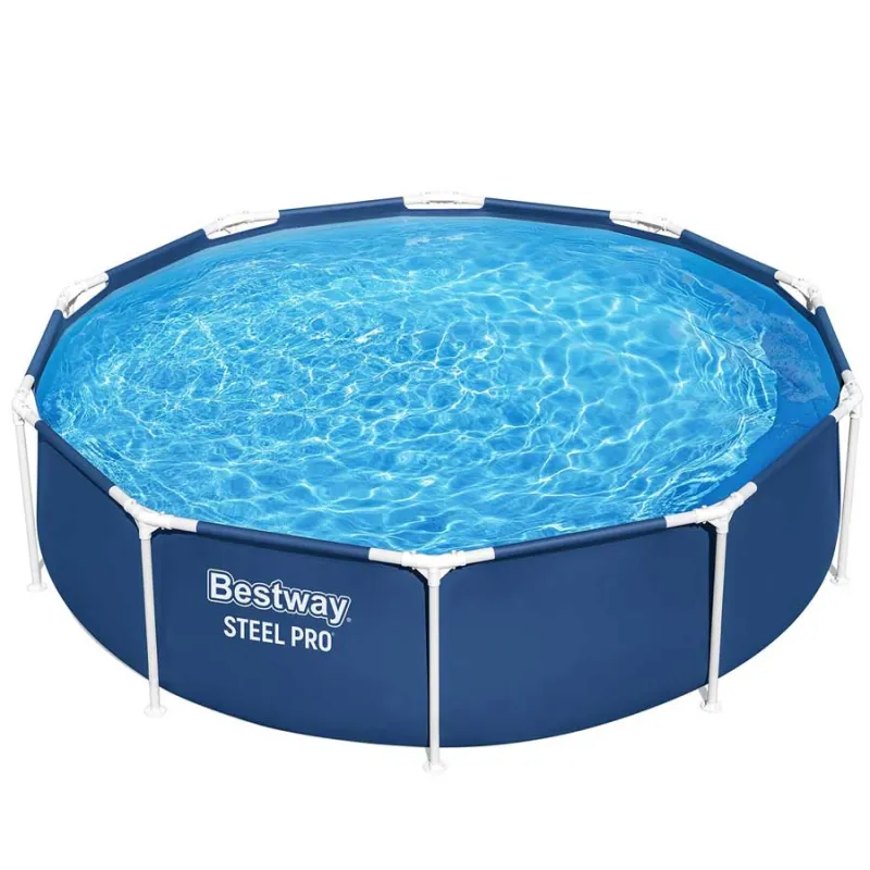 Piscine de jardin 305 x 76 cm 8-en-1, matériau résistant aux dommages
