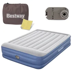 Bestway 67630 Matelas gonflable 203x152x46 cm avec pompe électrique intégrée