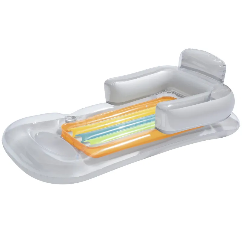 Matelas gonflable argent pour l'eau, confortable et pratique