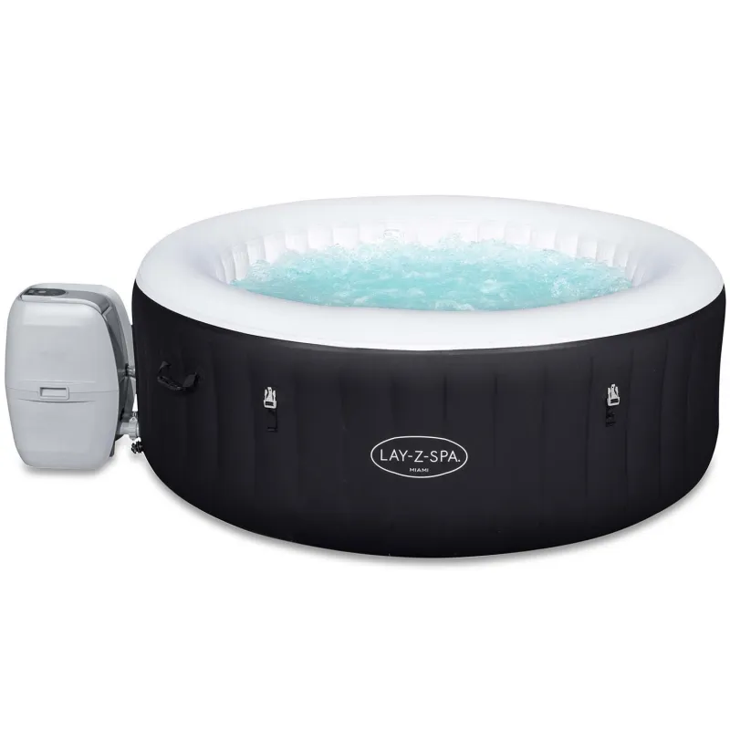 Spa Gonflable Lay-Z Miami pour quatre personnes, au style élégant pour l'extérieur