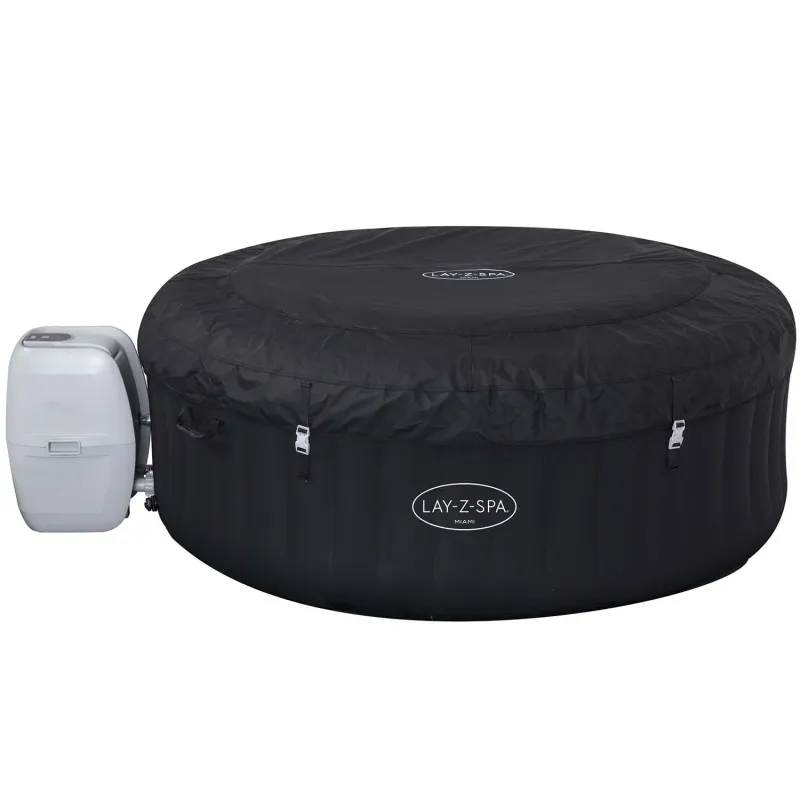Spa Gonflable Lay-Z Miami pour quatre, idéal pour une utilisation au jardin ou sur la terrasse