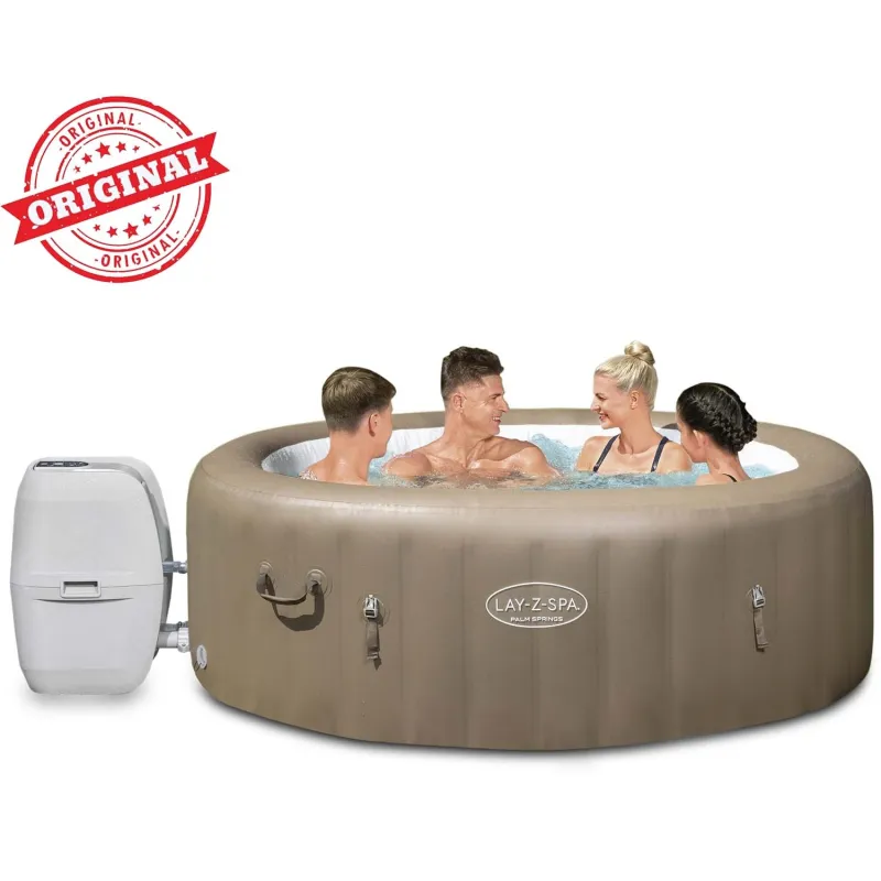 SPA Gonflable Lay-Z Palm Springs avec intérieur doux, détente au jardin