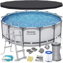 Piscine de jardin 427 x 122 cm 12en1 en matériau durable