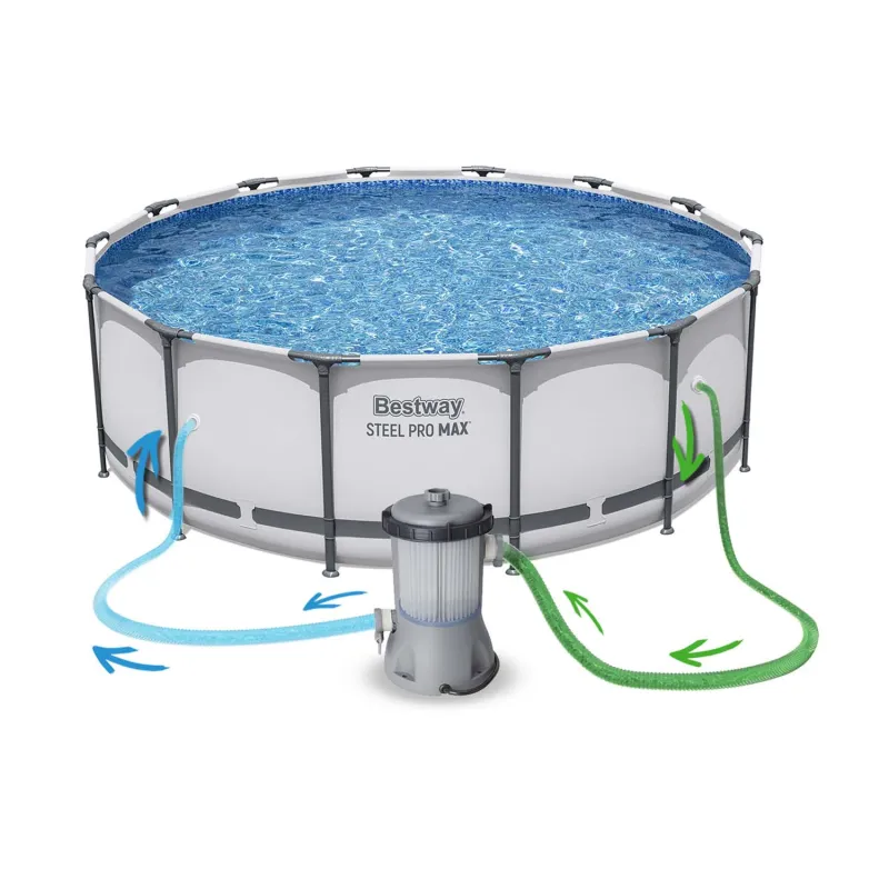 Piscine de jardin 427 x 122 cm pour détente et loisirs