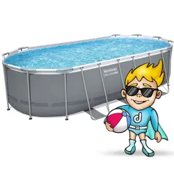 Piscine Tubulaire 549 x 274 x 122 cm 12in1, design élégant pour le jardin