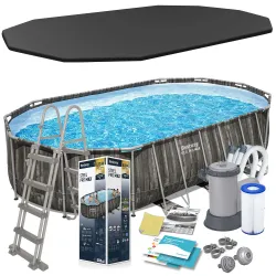 Piscine de jardin avec structure 610 x 366 x 122 cm 12en1 Bestway 5611R