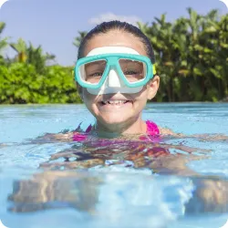 Masque de natation turquoise élégant Bestway 22011 pour enfants et adultes