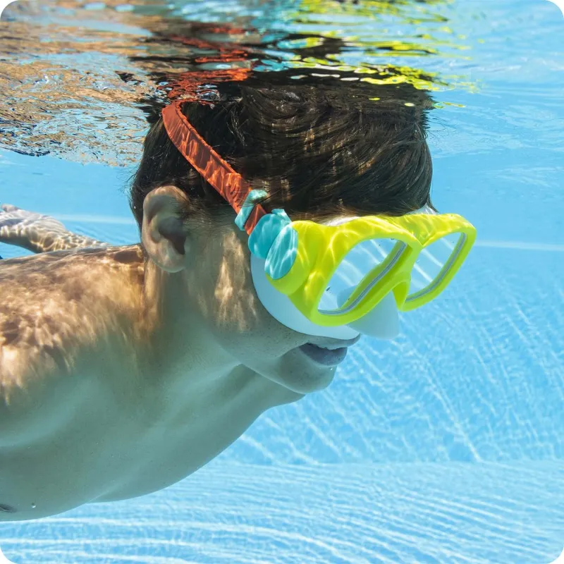 Masque de natation vif, idéal pour les activités à la piscine