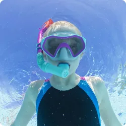 Set de plongée violet-turquoise, parfait pour les enfants et les adultes