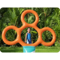 Bestway Support Frisbee avec Cerceaux pour Enfants, fabriqué en matériaux durables pour le plaisir extérieur