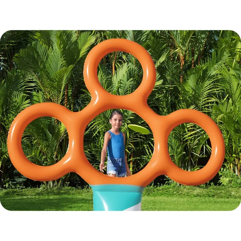 Bestway Support Frisbee avec Cerceaux pour Enfants, fabriqué en matériaux durables pour le plaisir extérieur