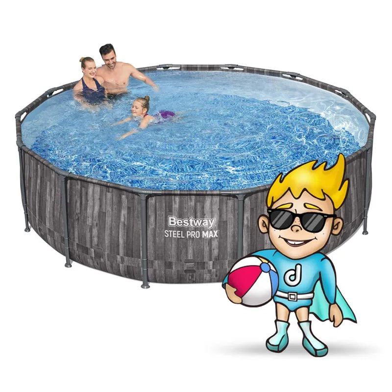 Piscine de jardin bleue 427 x 107 cm Bestway 5614Z pour s'amuser