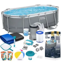 Bestway 5614A Piscine Tubulaire 305 x 200 x 84 cm 17en1