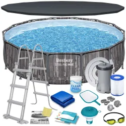 Bestway 5614Z piscine tubulaire 427 x 107 cm, idéale pour le jardin