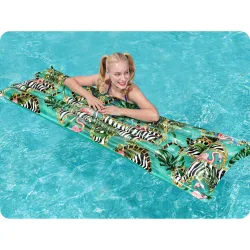 Matelas gonflable Jungle, idéal pour se détendre au bord de la piscine