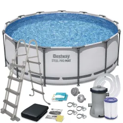 Piscine tubulaire de jardin 396 x 122 cm, idéale pour le plaisir en extérieur, durable et spacieuse
