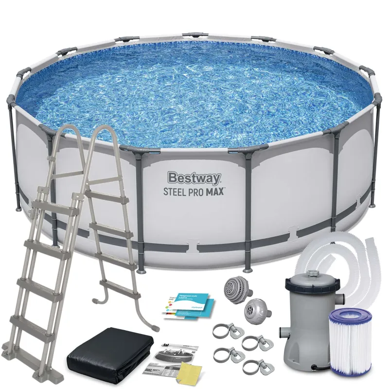 Piscine tubulaire de jardin 396 x 122 cm, idéale pour le plaisir en extérieur, durable et spacieuse
