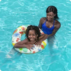 Bouée de natation en forme de pastèque 61 cm, idéale pour les enfants lors des journées d'été