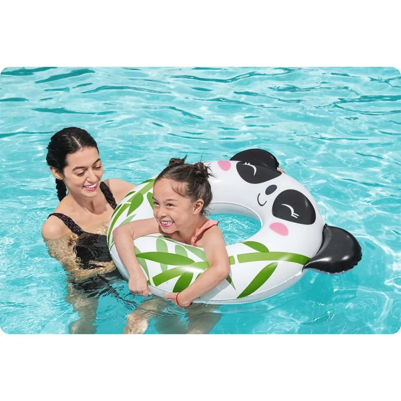 Bouée panda, idéale pour s'amuser à la piscine ou à la plage pour les enfants