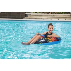 Bouée de natation bleue, accessoire élégant pour la plage ou la piscine
