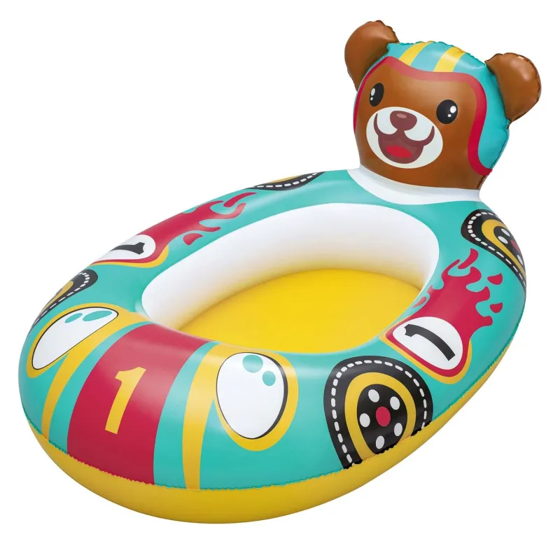 Flotteur gonflable en forme d'ours, idéal pour le jeu aquatique des enfants