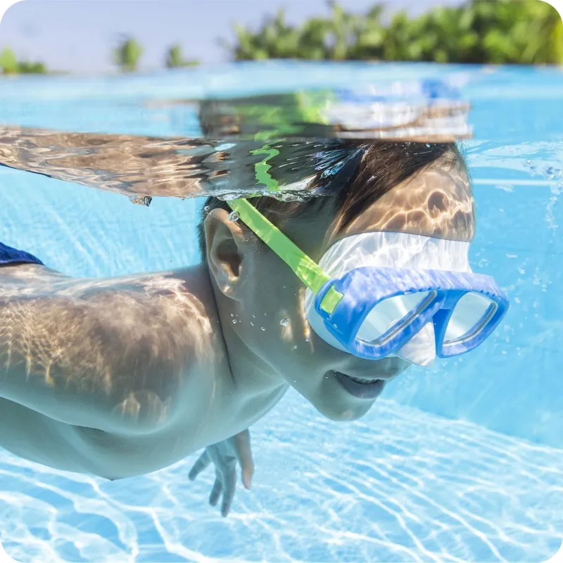 Masque de natation bleu Bestway 22011, parfait pour s'amuser à la piscine et à la plage