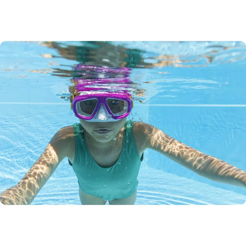 Masque de natation rose élégant, idéal pour enfants et adultes