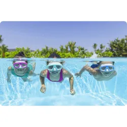Masque de natation rose, parfait pour une utilisation dans la piscine ou à la plage