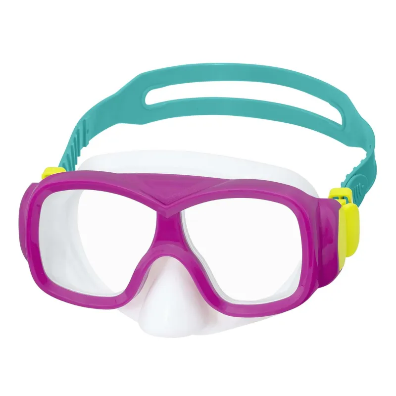Masque de natation, rose-turquoise, parfait pour les aventures d'été