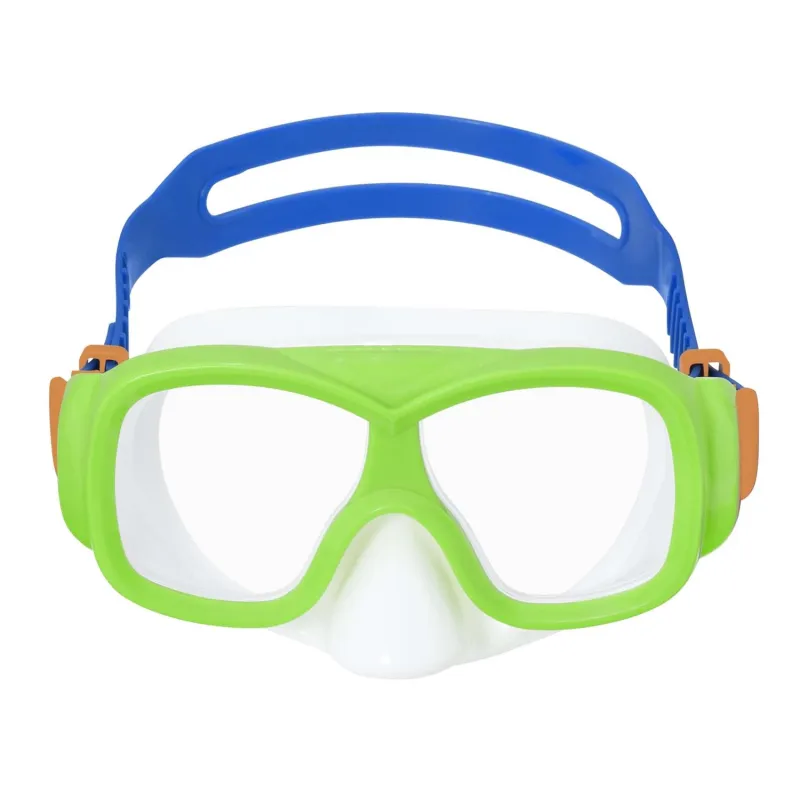 Masque de nage de haute qualité avec design vert-bleu, idéal pour les enfants