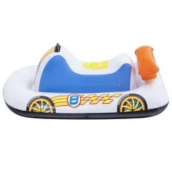 Idéal pour le jardin ou la piscine, ponton gonflable en forme de voiture de course pour enfants